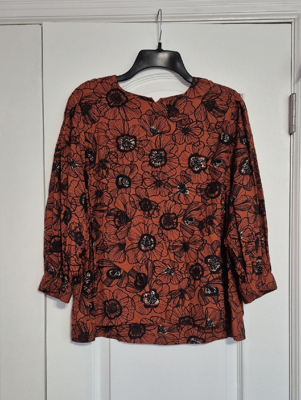 MASAI COPENHAGAN Women's Rust Floral Print Blouse